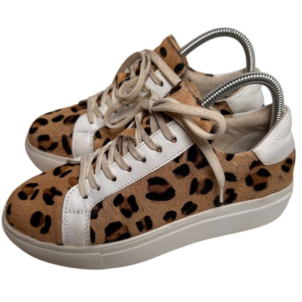 Myra Bag Sz‎ 7.5 38 Leopard Hairon Leather Platform Sneakers - Picture 11 of 15